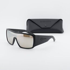 Dragon DR ROCKER LL ION 019 Shield Sunglasses - Shiny Black/Silver Mirror